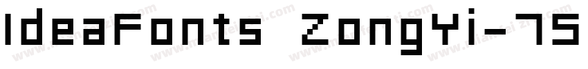 IdeaFonts ZongYi-75字体转换